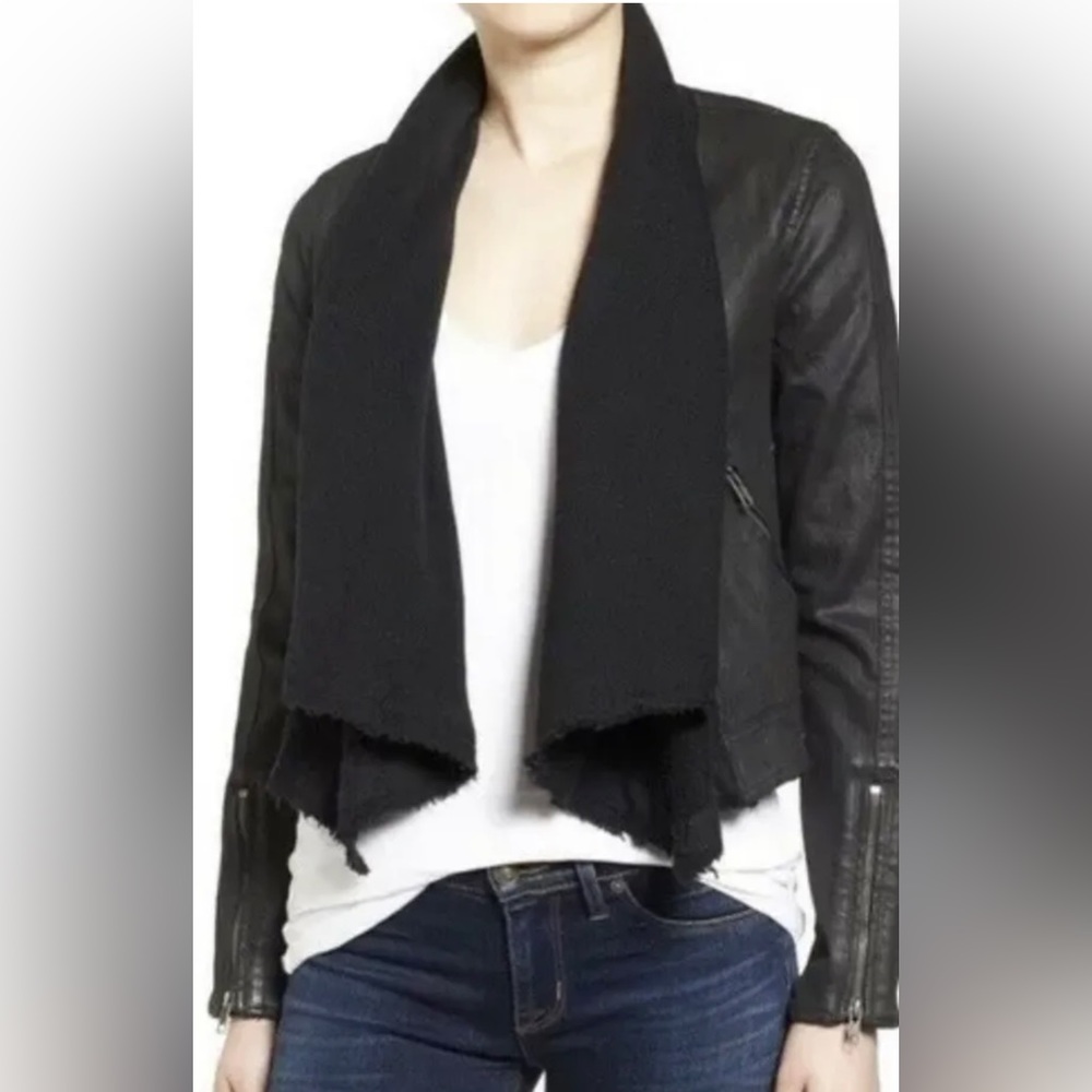 Reposh.Free People Black Draped Jean Jacket
